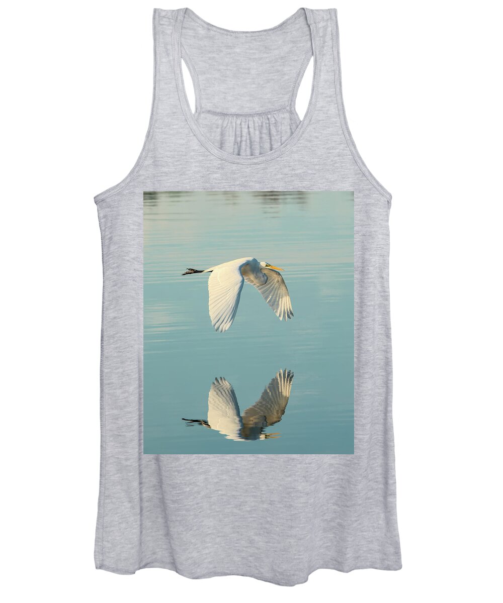 Bird Women's Tank Top featuring the photograph Nature's Mirror by Artful Imagery