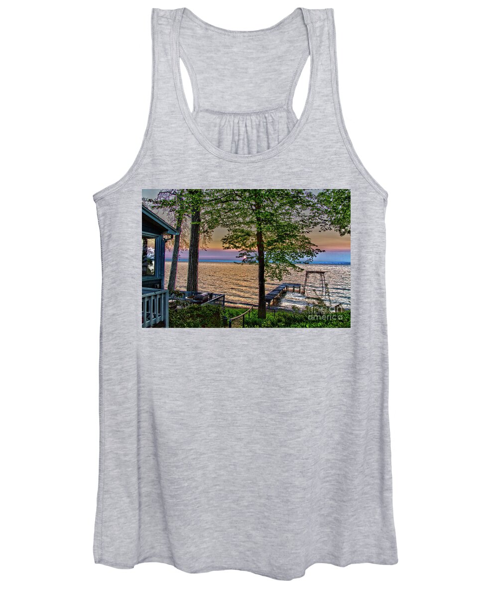 Sun Women's Tank Top featuring the photograph Nature's Morning Hug by William Norton