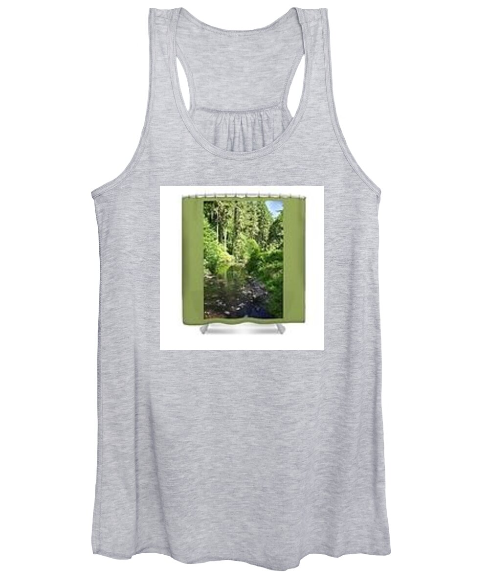  Women's Tank Top featuring the photograph Nestucca River Shower Curtain by Jerry Sodorff