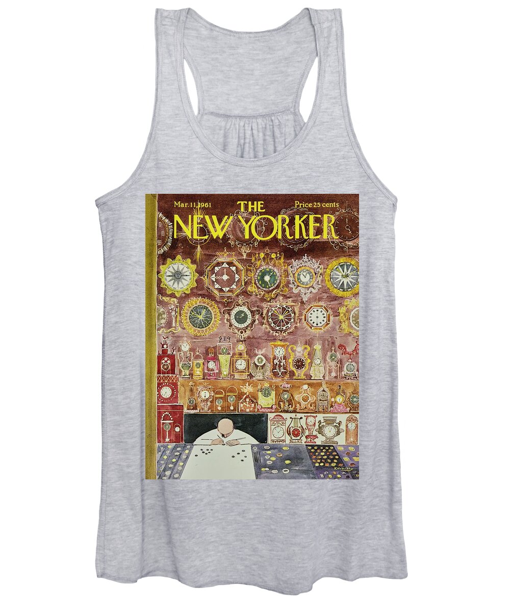 Watch Women's Tank Top featuring the painting New Yorker March 11 1961 by Anatole Kovarsky