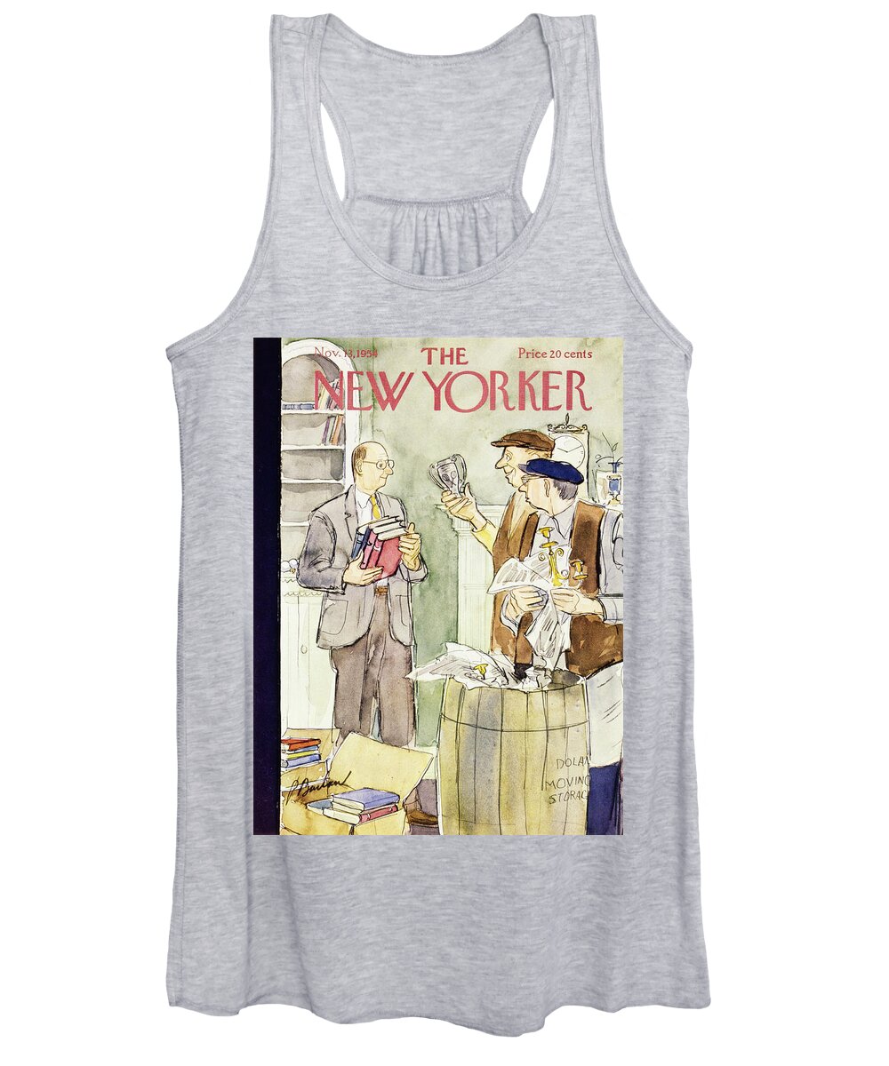 Movers Women's Tank Top featuring the painting New Yorker November 13 1954 by Perry Barlow