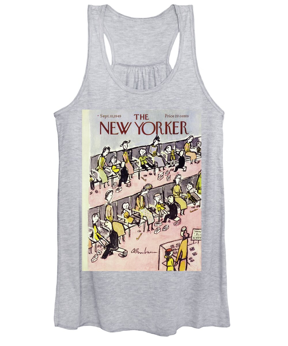 Children Women's Tank Top featuring the painting New Yorker September 10 1949 by Abe Birnbaum