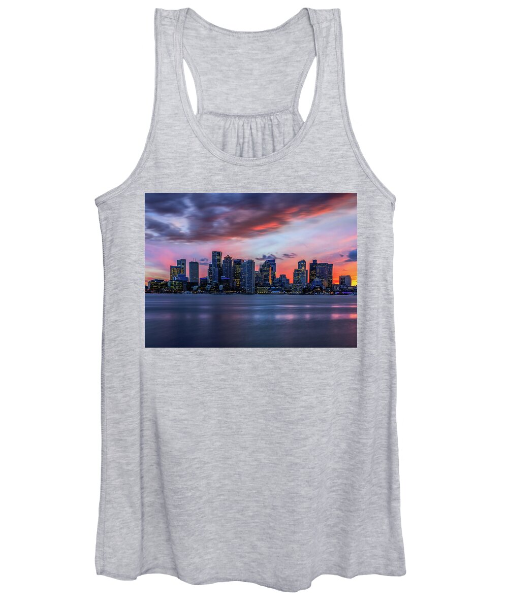 Boston Women's Tank Top featuring the photograph Night on the Town by Rob Davies