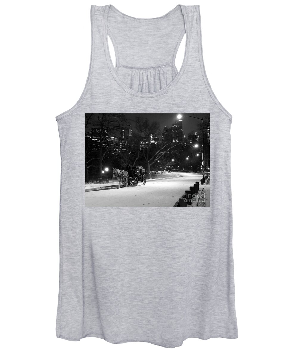 Horse And Buggy Women's Tank Top featuring the photograph Night Ride by Dennis Richardson