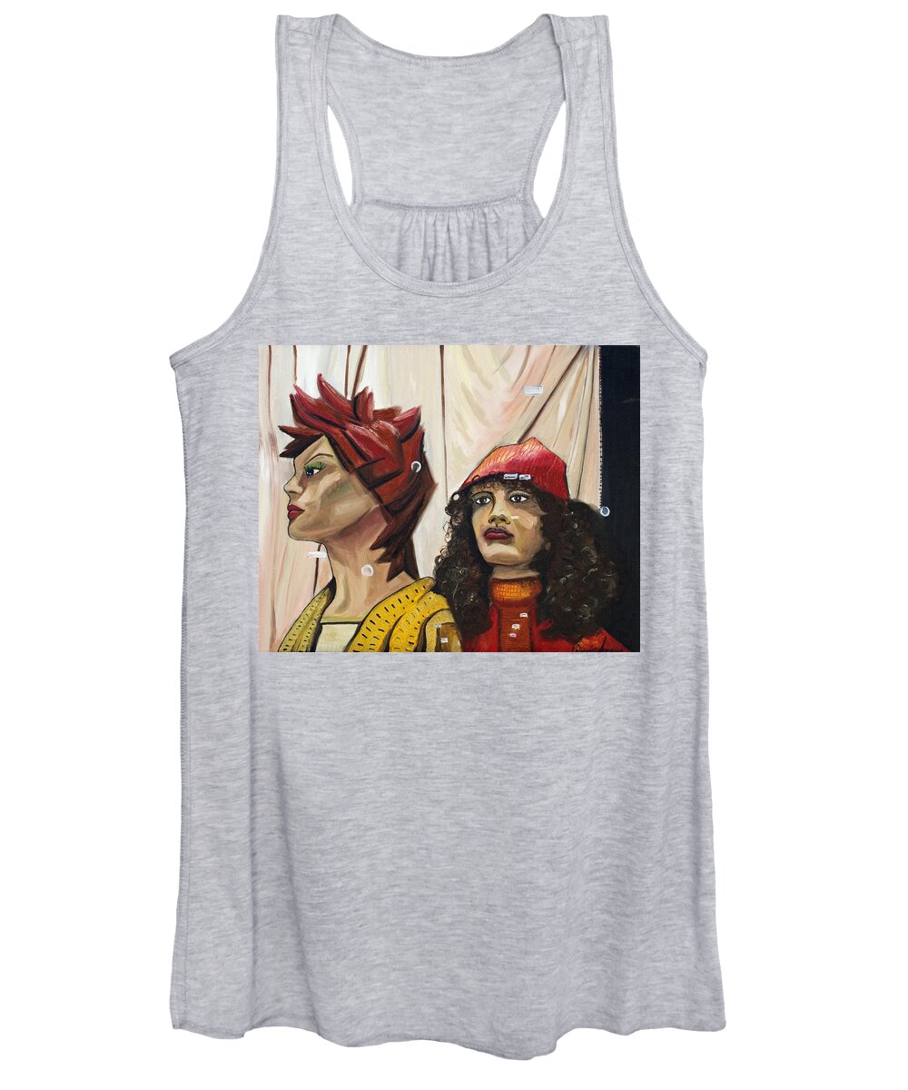 People Women's Tank Top featuring the painting Nina and Star by Patricia Arroyo