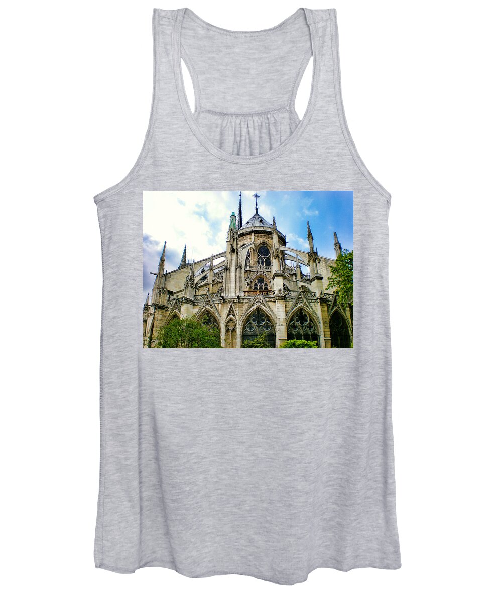 Notre Dame Women's Tank Top featuring the photograph Notre Dame East Side by Robert Meyers-Lussier