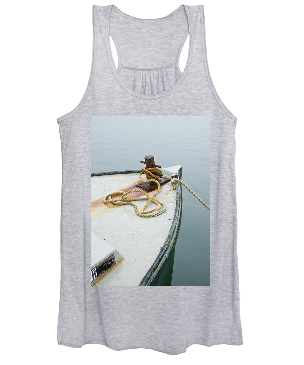 Fishing Women's Tank Top featuring the photograph Oak Bluffs Fishing Boat by Charles Harden