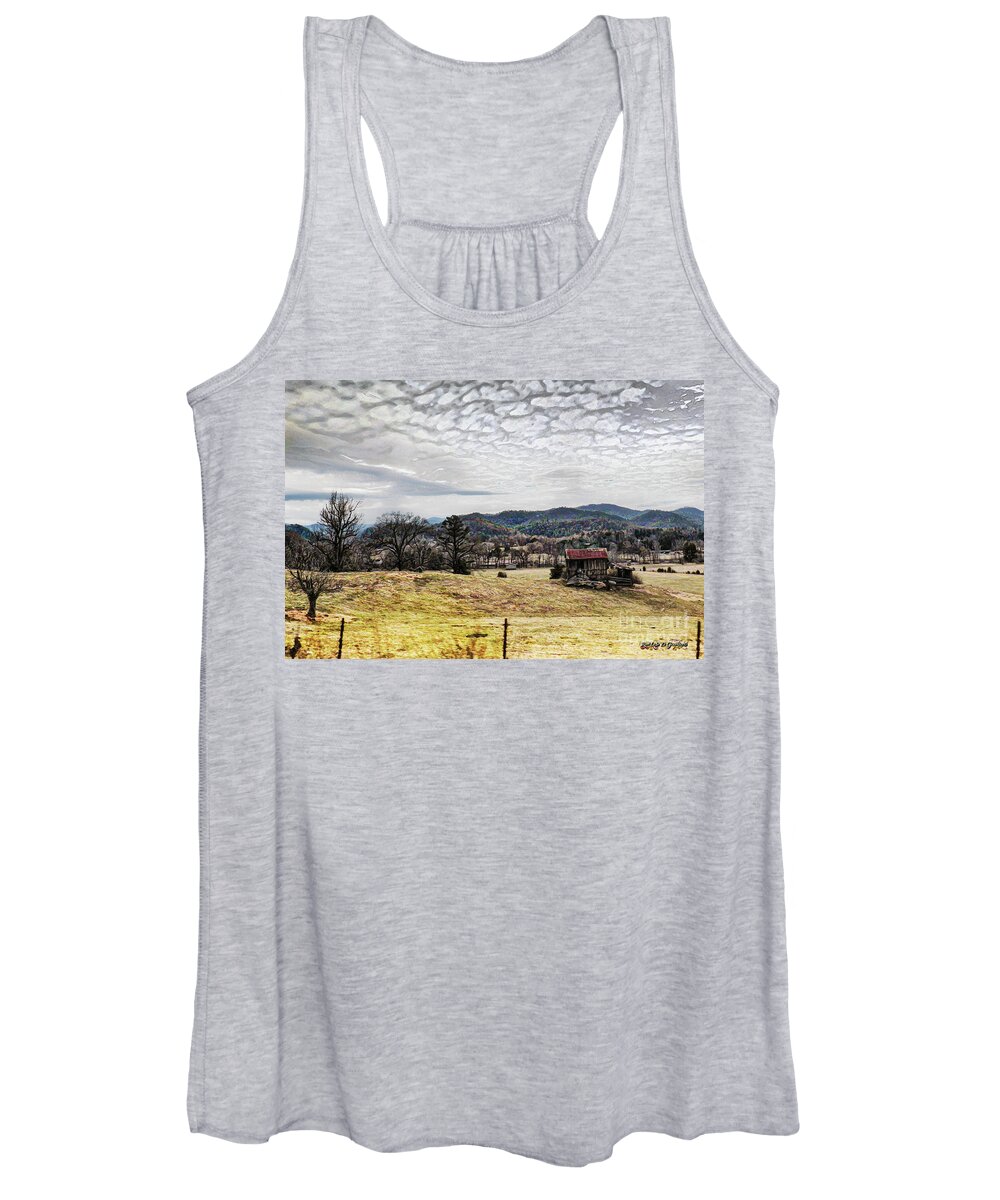Back Road Women's Tank Top featuring the digital art Off the Beaten Path II by Rhonda Strickland