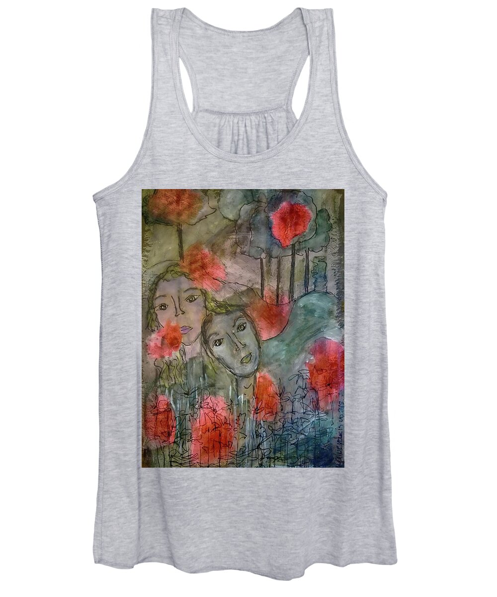 Memories Women's Tank Top featuring the mixed media Once Upon a Time by Mimulux Patricia No