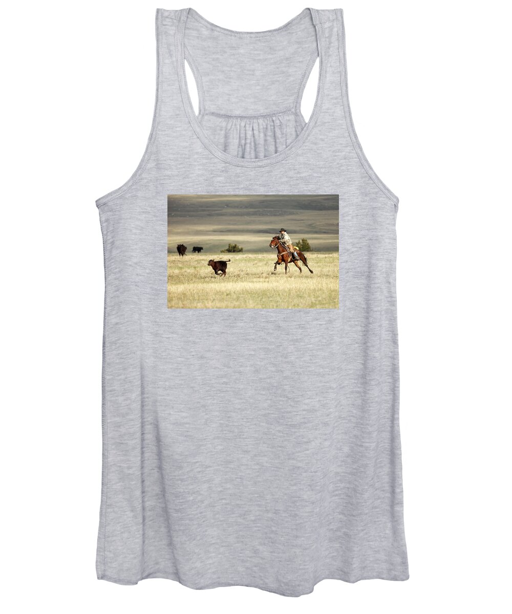 Calf Women's Tank Top featuring the photograph One Got Away by Todd Klassy