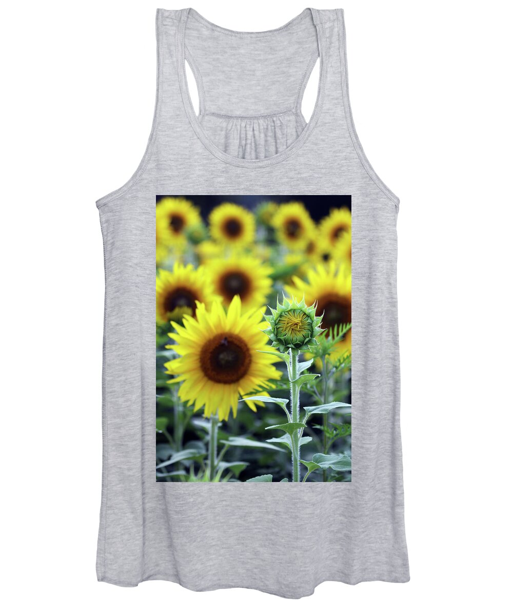 One Lonely Bud Women's Tank Top featuring the photograph One Lonely Bud by Jennifer Robin