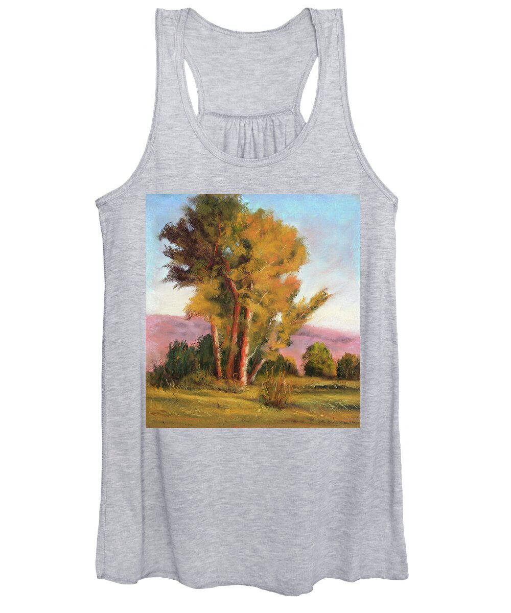 Landscape Women's Tank Top featuring the painting One Quiet day by Sandi Snead