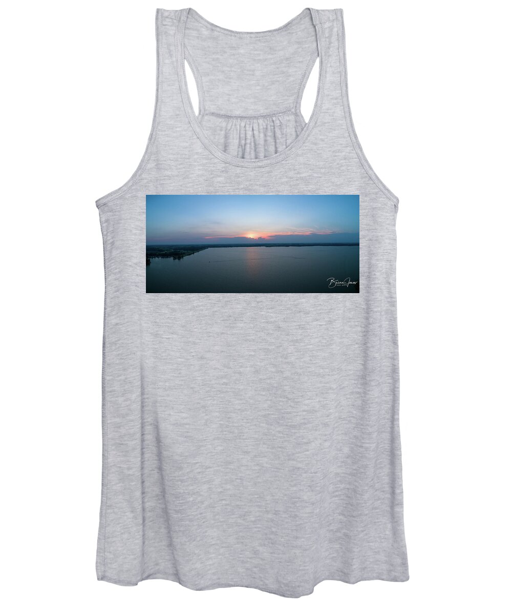  Women's Tank Top featuring the photograph Orchard Island Sunset by Brian Jones