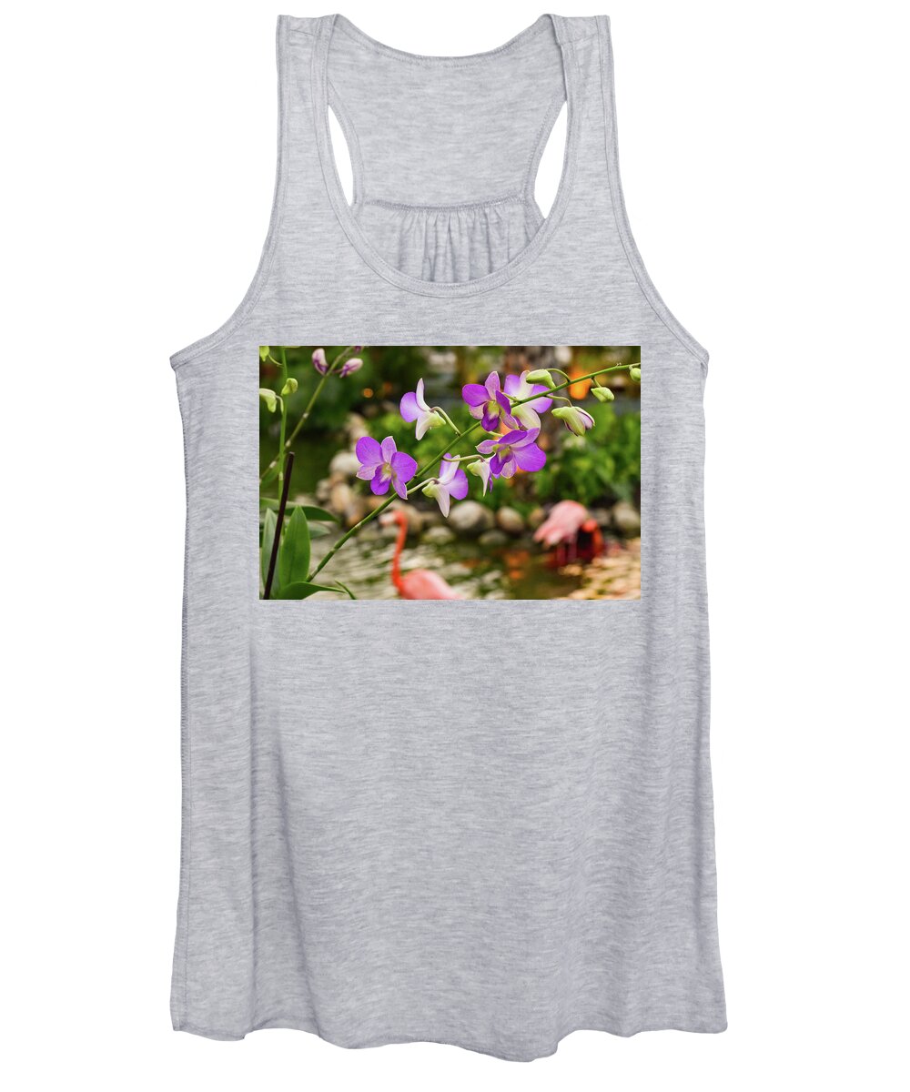 Orchid Women's Tank Top featuring the photograph Orchids in Paradise by Nicole Lloyd