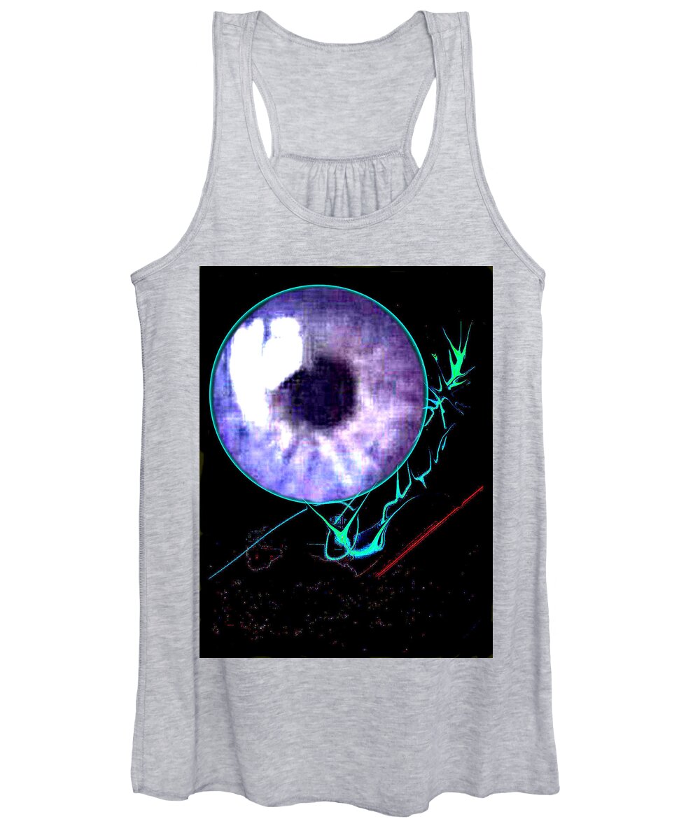 Photos' Abstract' Art' Women's Tank Top featuring the digital art Oxygene Part 1 by The Lovelock experience