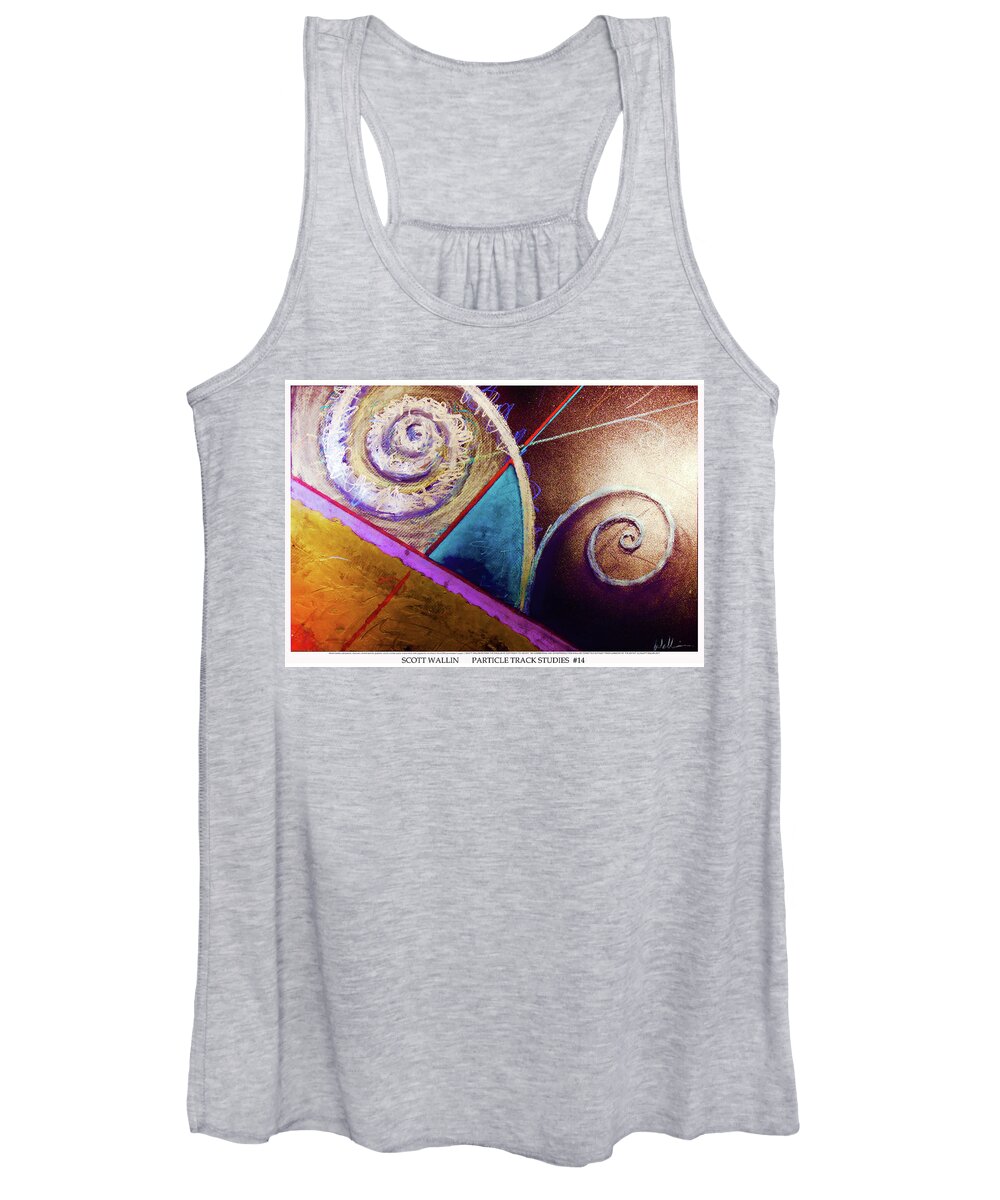 A Bright Women's Tank Top featuring the painting Particle Track Study Fourteen by Scott Wallin