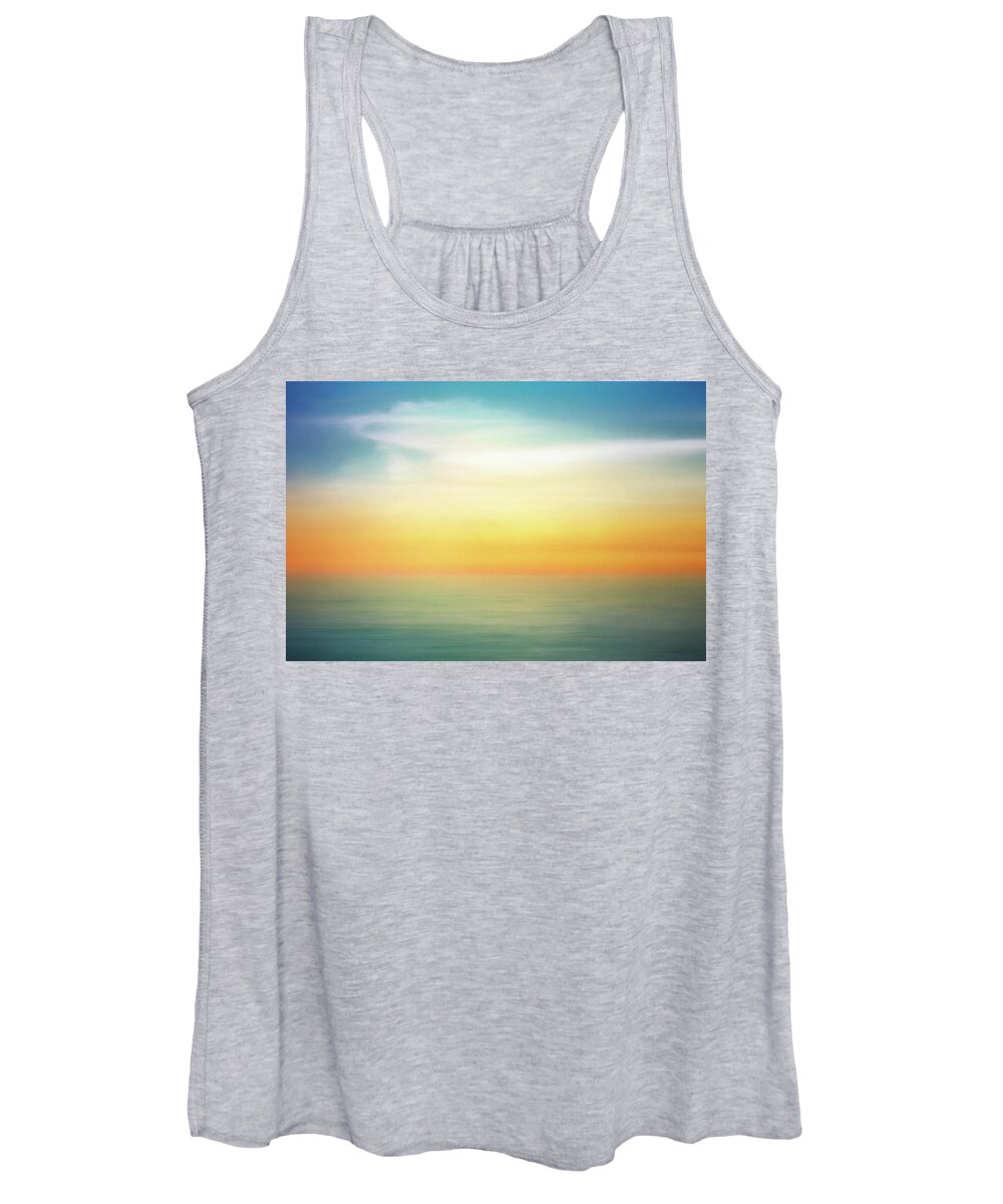 #faatoppicks Women's Tank Top featuring the digital art Pastel Sunrise by Scott Norris