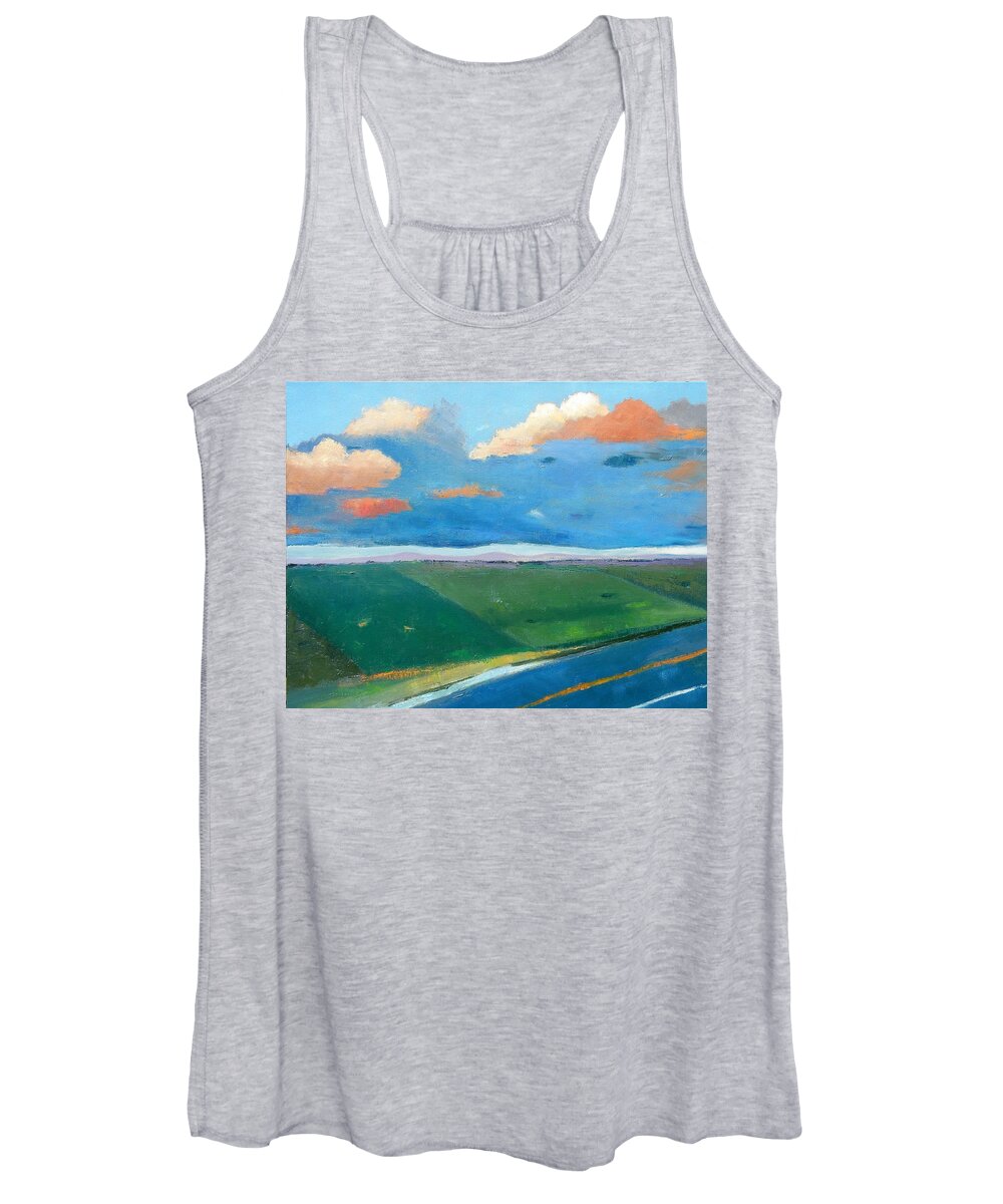 Landscape Women's Tank Top featuring the painting Peggy's Road by Gary Coleman