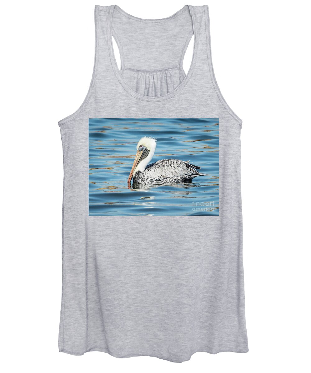 Pelican Women's Tank Top featuring the photograph Pelican Relaxing by Scott and Dixie Wiley