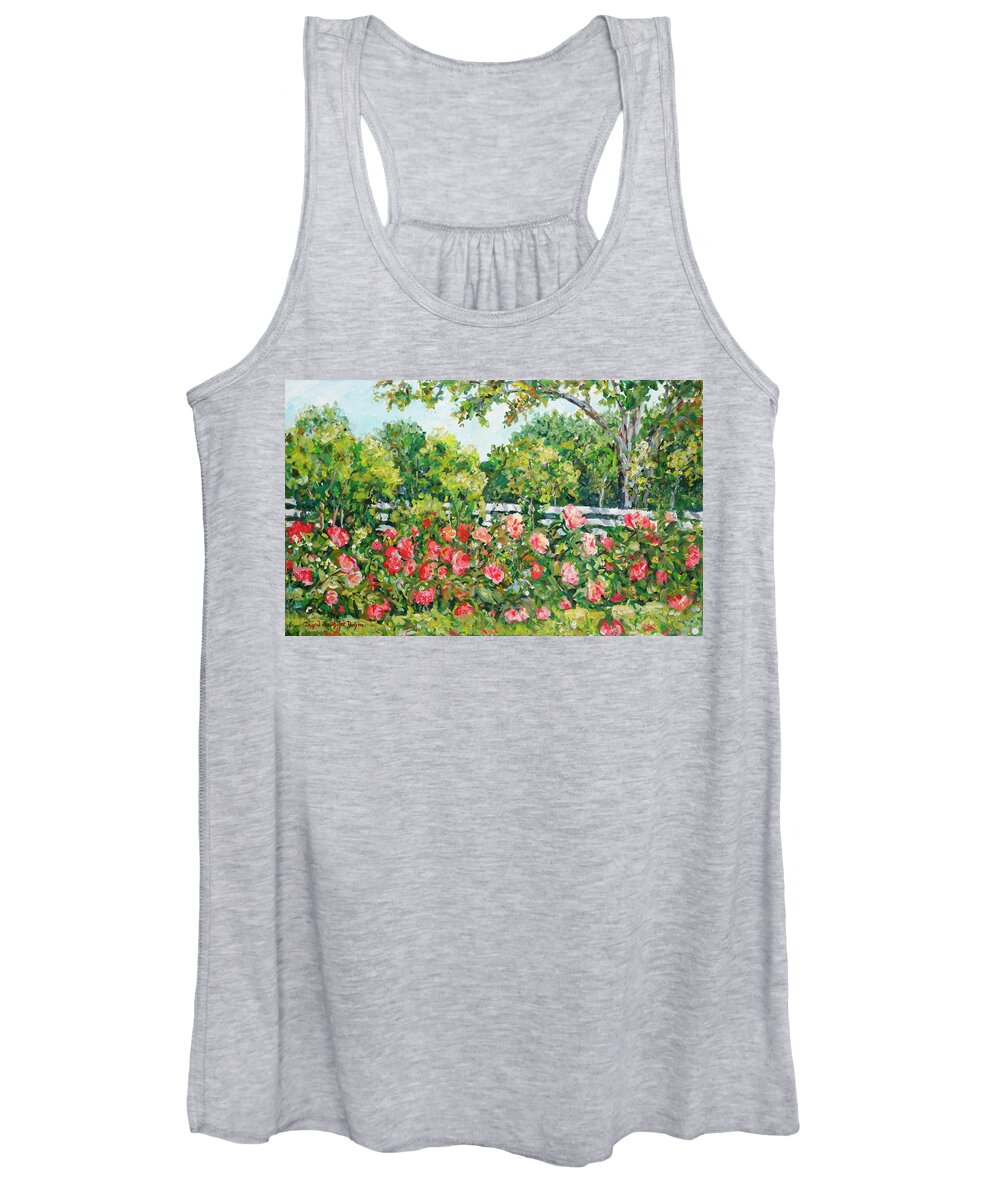Flowers Women's Tank Top featuring the painting Peony Riot by Ingrid Dohm