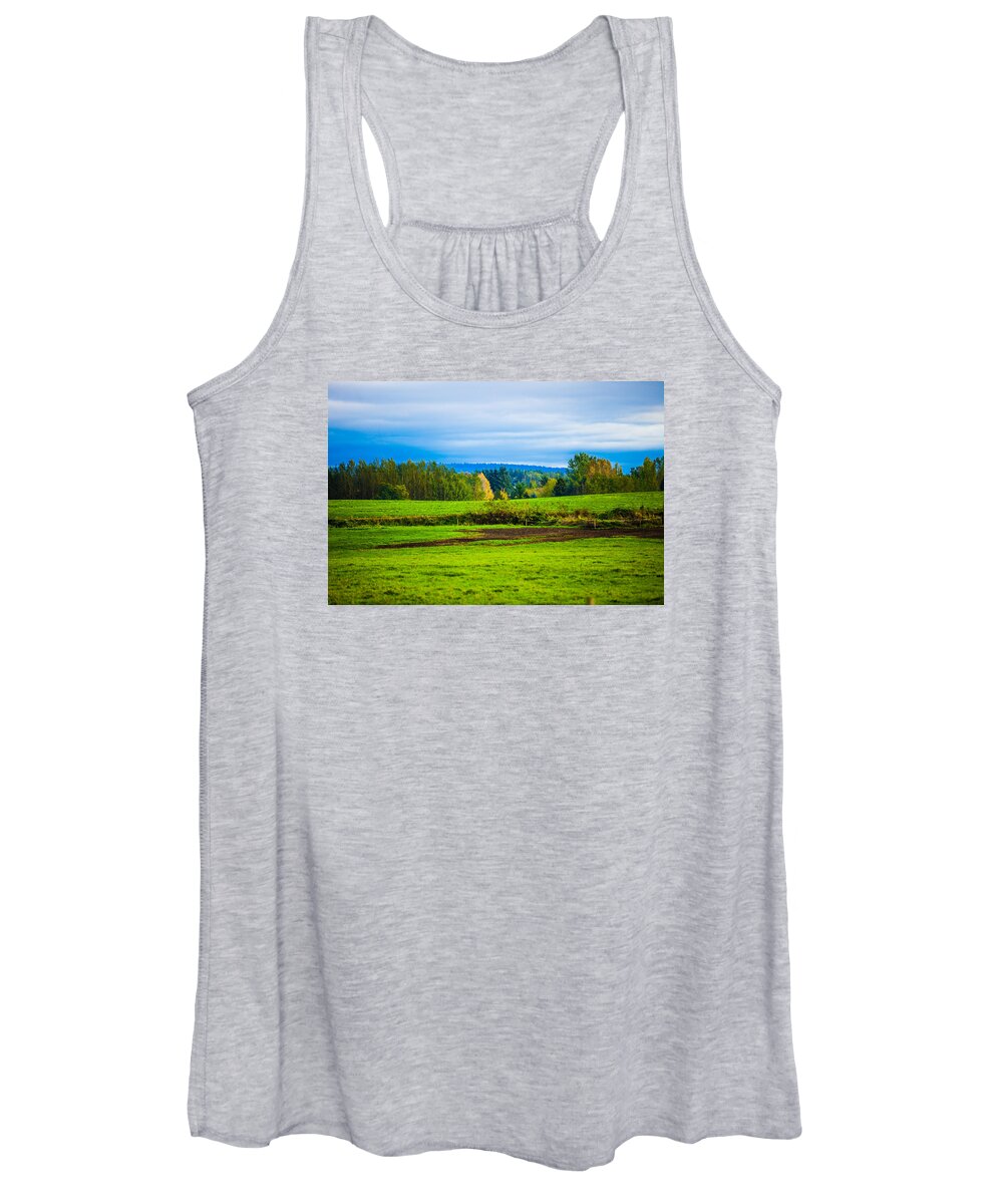 Nature Women's Tank Top featuring the photograph Perfect Place for a Meadow by Judy Wright Lott