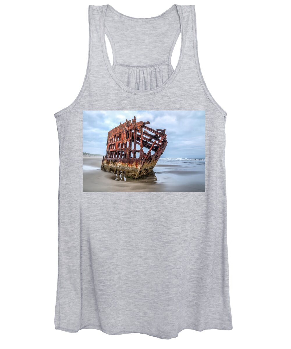 Peter Iredale Women's Tank Top featuring the photograph Peter Iredale 0030 by Kristina Rinell