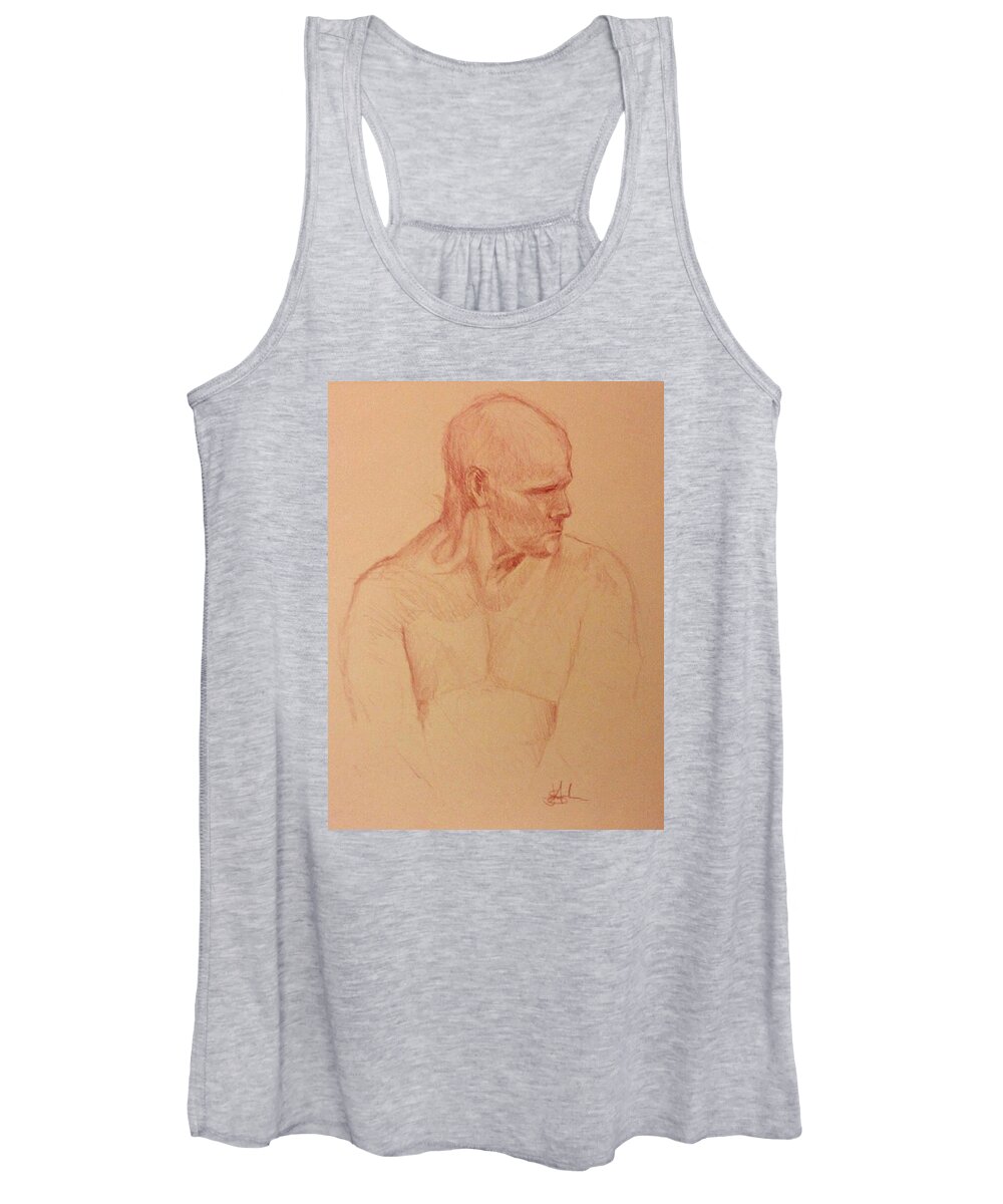 Male Women's Tank Top featuring the painting Peter by James Andrews