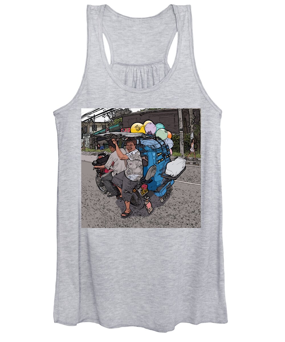 Philippines Women's Tank Top featuring the painting Philippines 2762 Party Supplies by Rolf Bertram