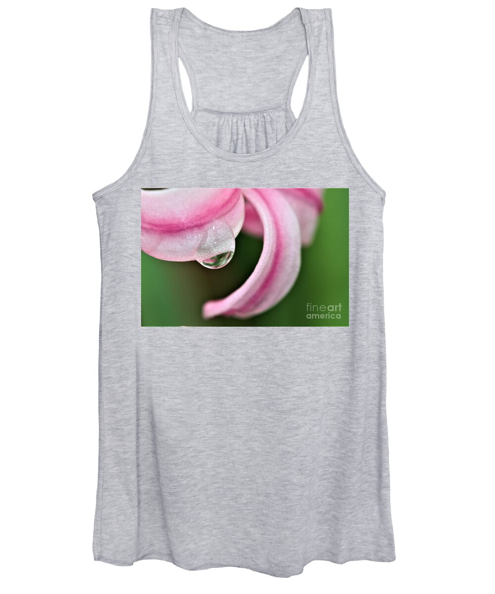 Pink Women's Tank Top featuring the photograph Pink Droplet by Tracey Lee Cassin