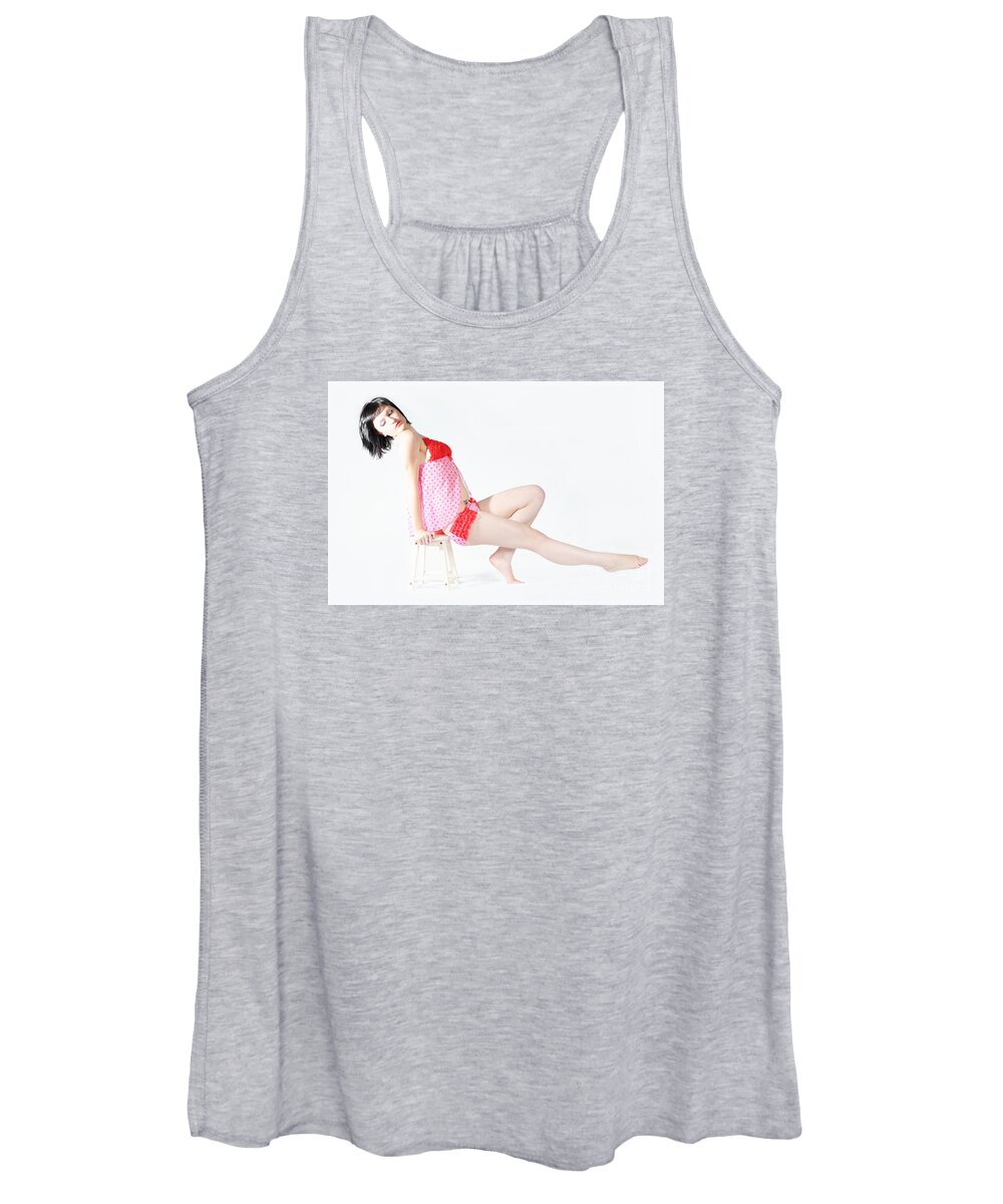 Pink Women's Tank Top featuring the photograph Pink pinup by Robert WK Clark