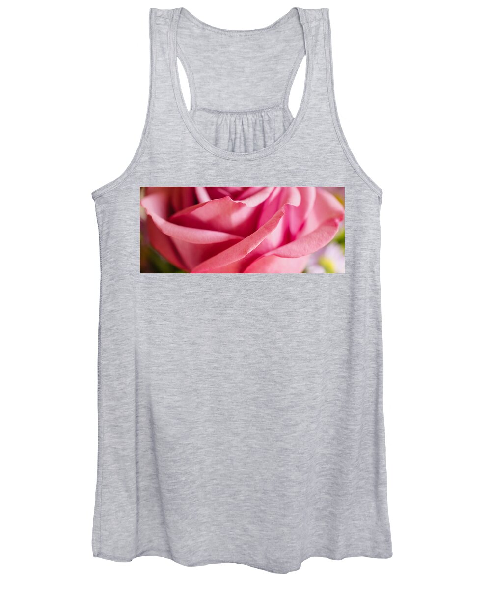 Bouquet Women's Tank Top featuring the photograph Pink Rose Detail by Ronda Broatch
