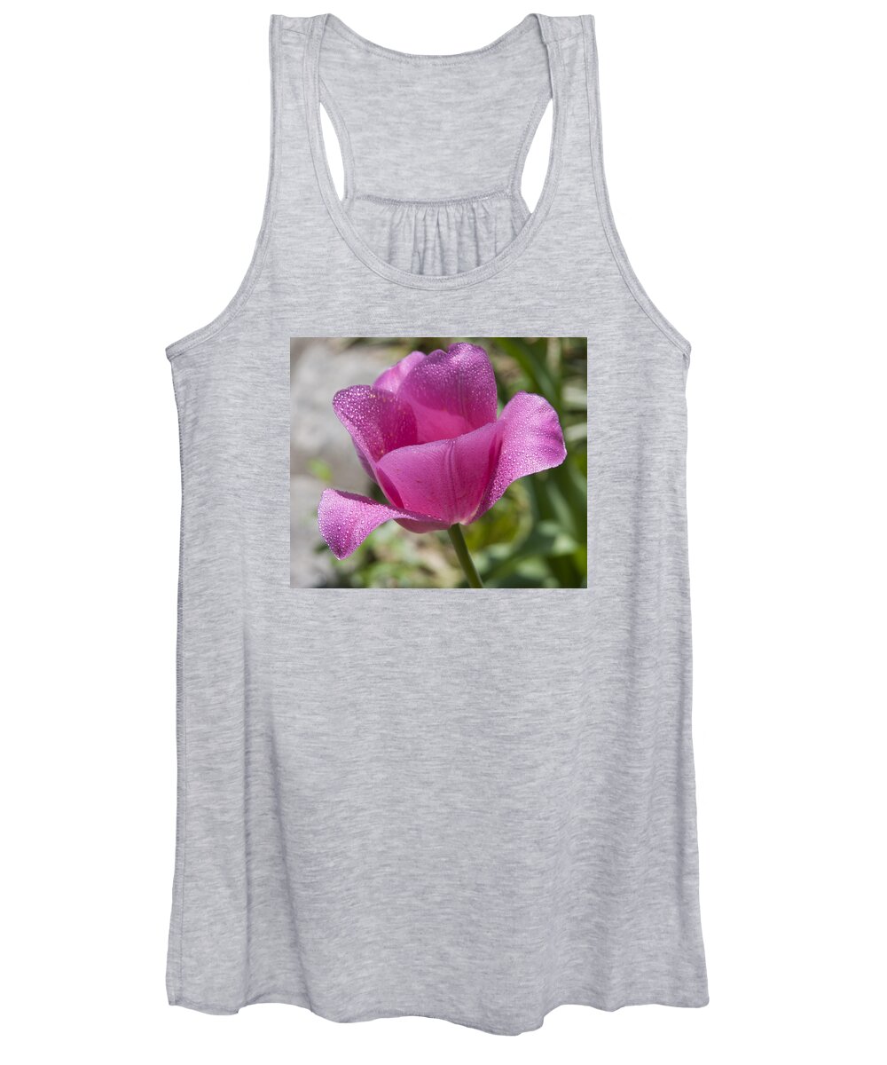 Tranquility Women's Tank Top featuring the photograph Pink Tulip by Janis Kirstein