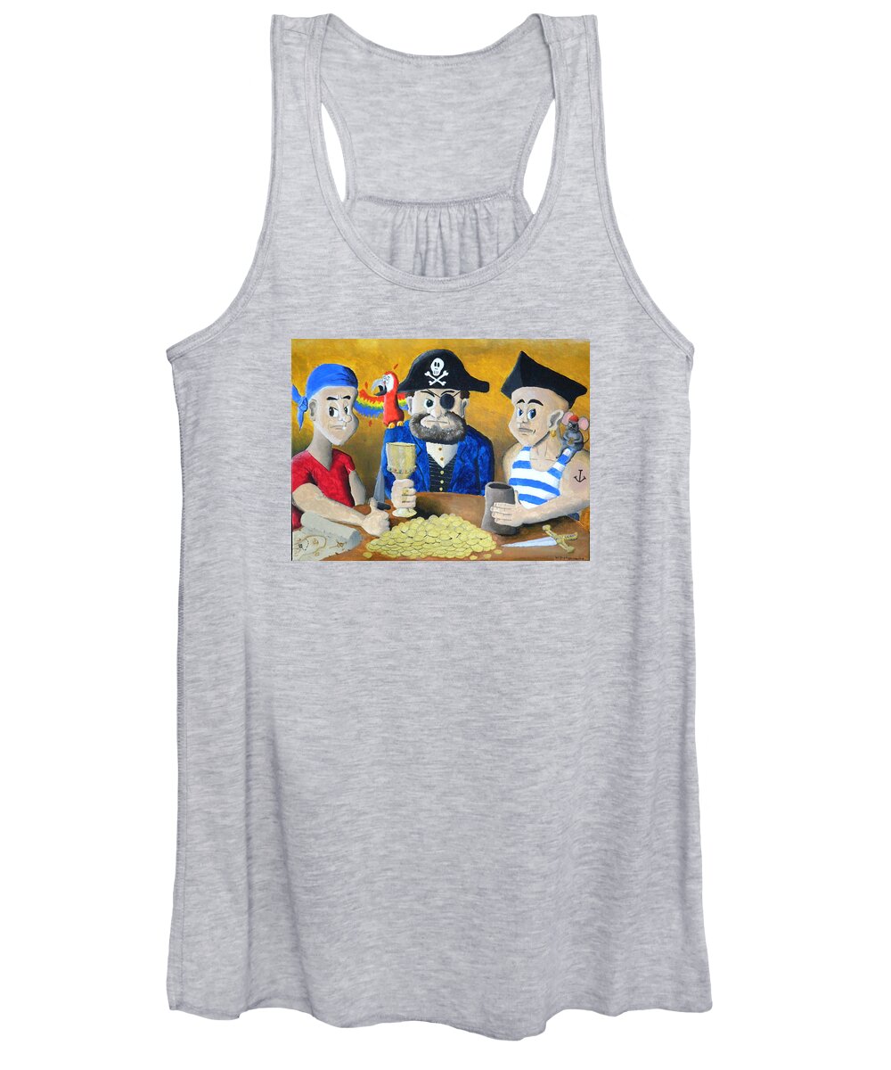 Pirates Women's Tank Top featuring the painting Pirates by Winton Bochanowicz