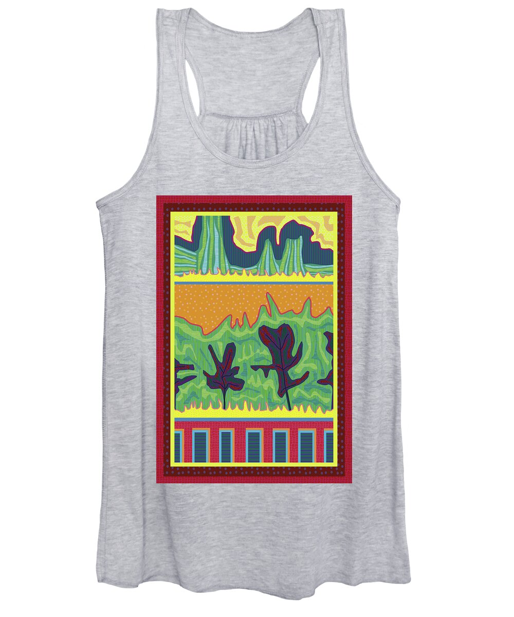 Nature Women's Tank Top featuring the painting Plant Parade by Rod Whyte