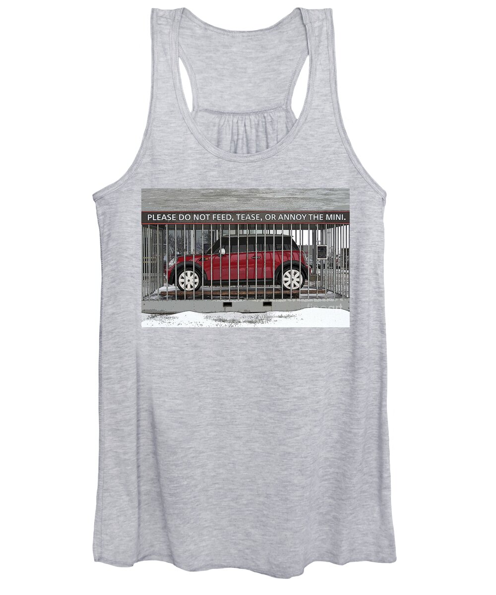 Mini Women's Tank Top featuring the photograph Please do not feed tease or annoy the mini by Teresa Zieba
