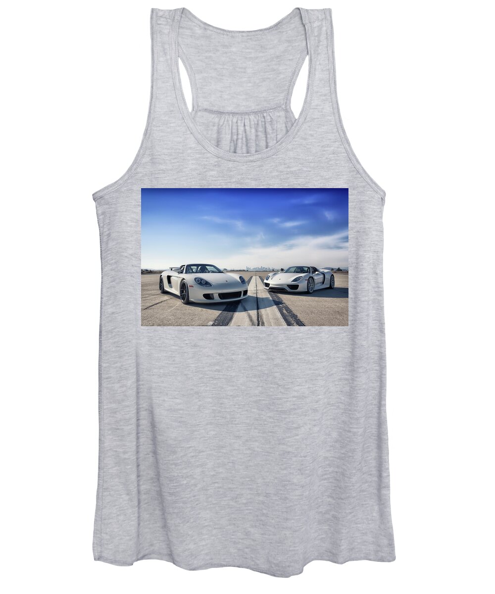 Cars Women's Tank Top featuring the photograph #Porsche #CarreraGT and #918Spyder by ItzKirb Photography