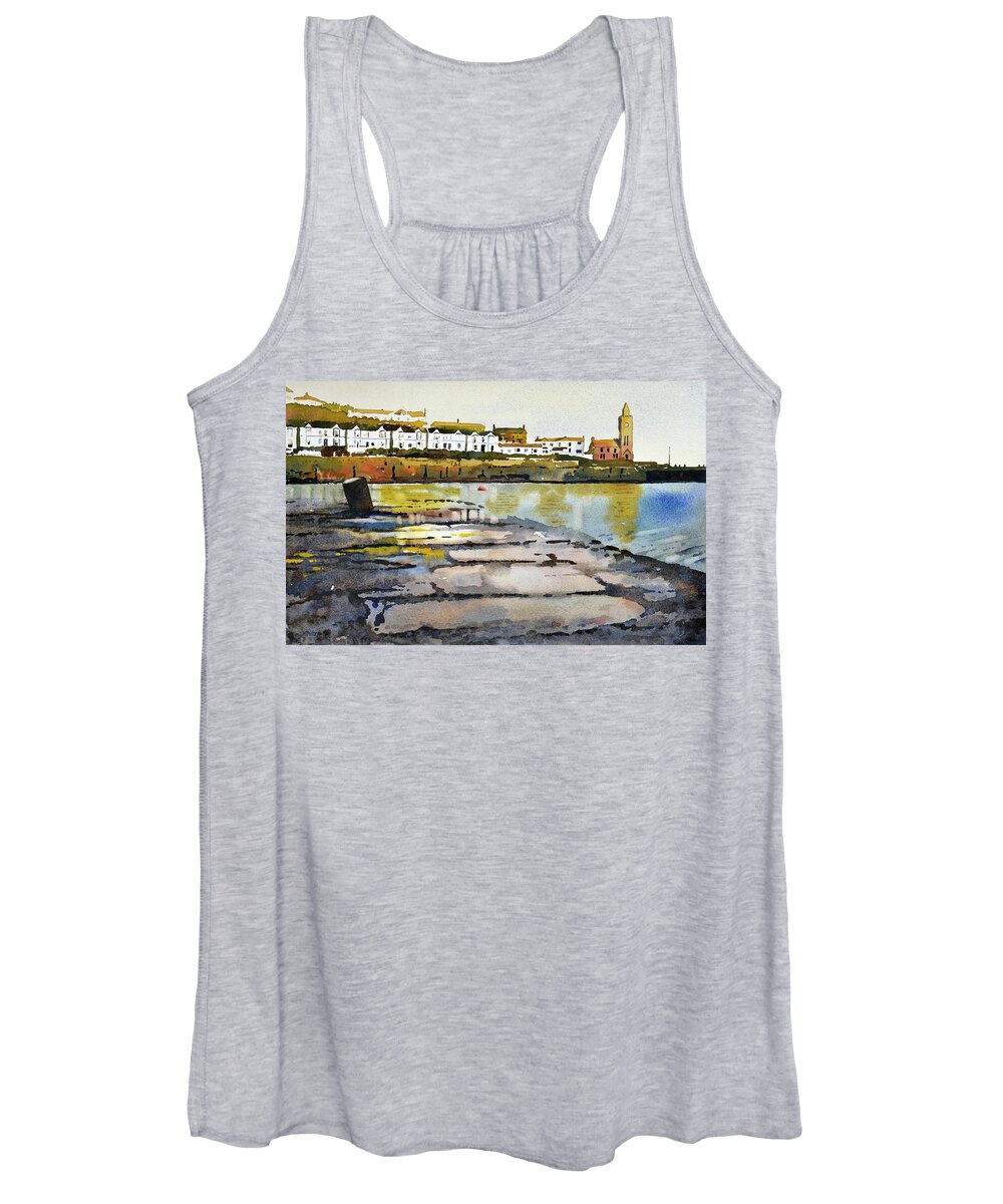 Porthleven Women's Tank Top featuring the painting Porthleven by Paul Dene Marlor