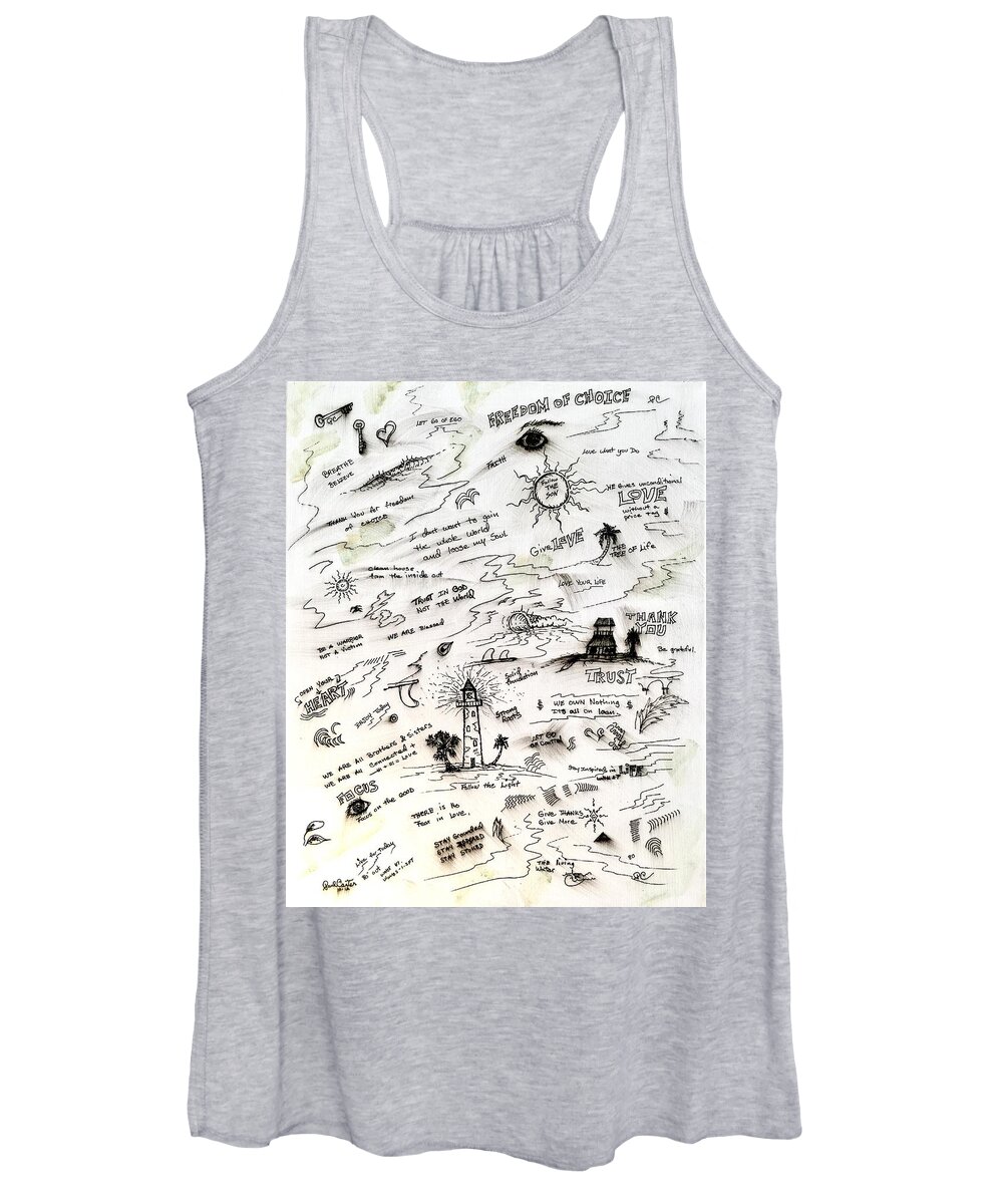 Inkart Women's Tank Top featuring the painting Positive reminders by Paul Carter