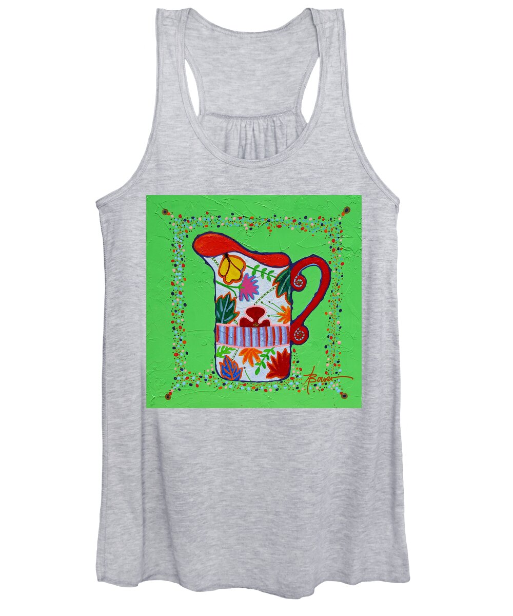 Still Life Women's Tank Top featuring the painting Pretty As A Pitcher by Adele Bower