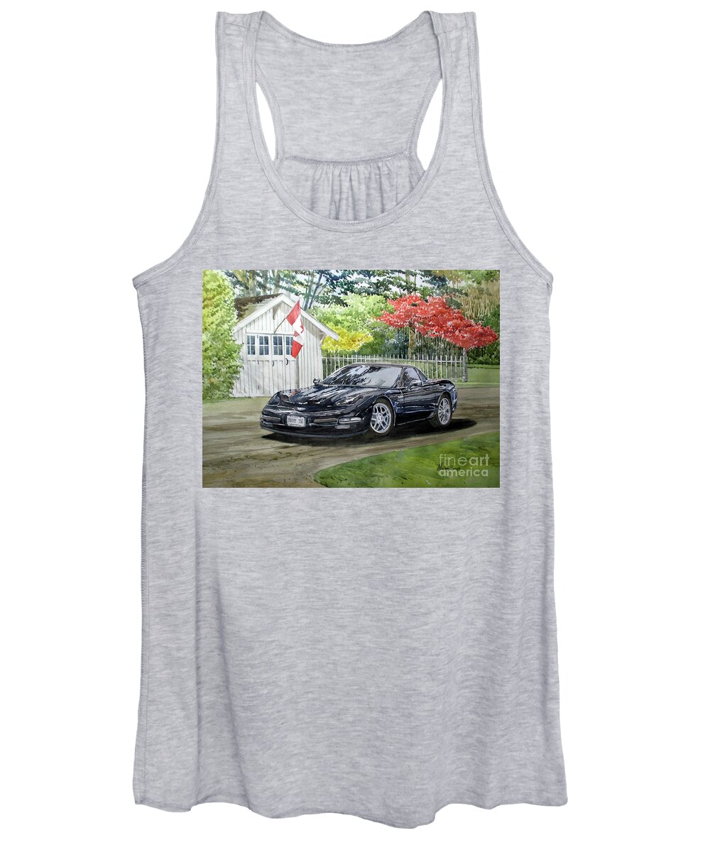 Automobile Women's Tank Top featuring the painting Pride And Joy by William Band