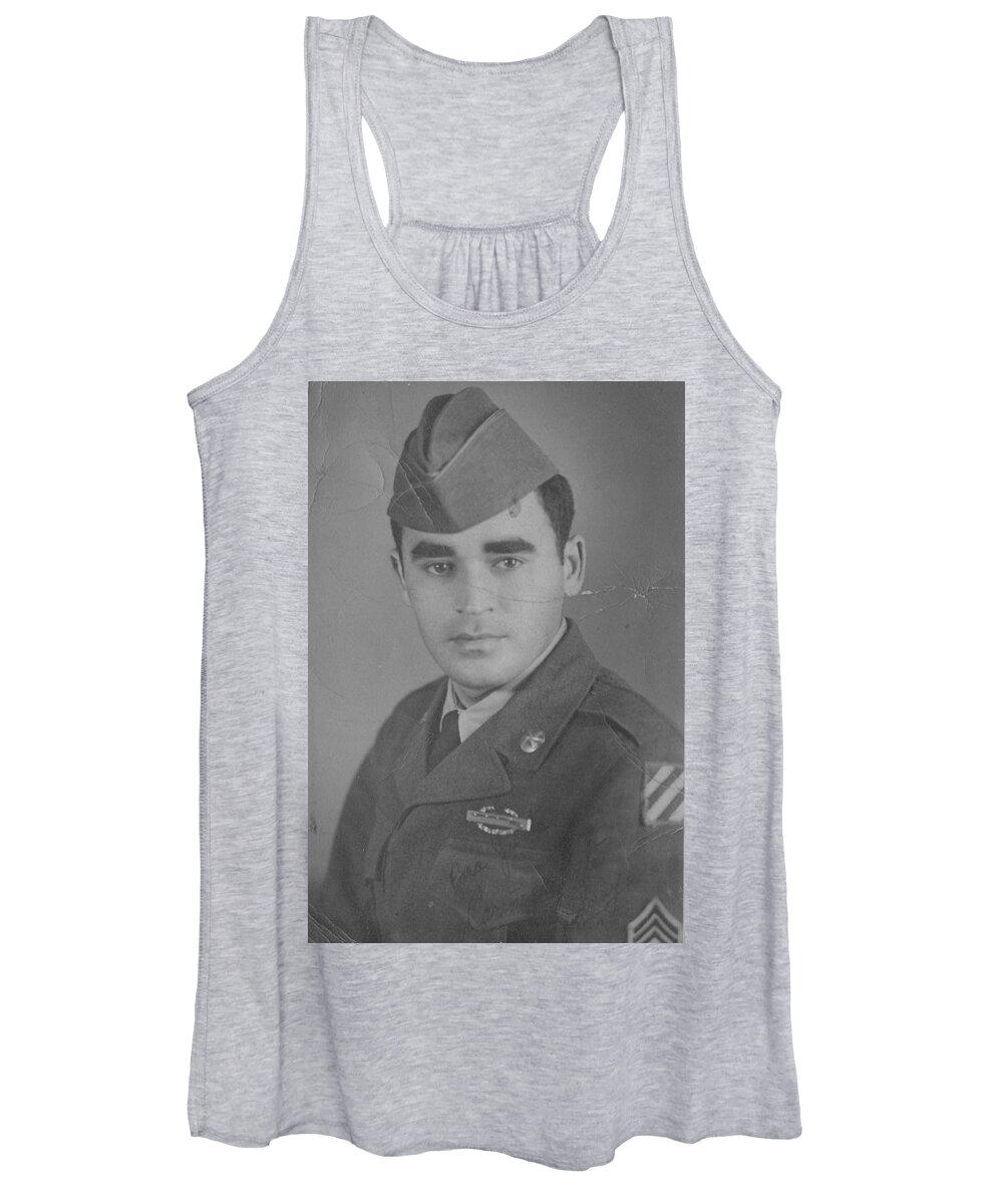 Military Women's Tank Top featuring the photograph Proud Puerto Rican-American soldier.. by WaLdEmAr BoRrErO