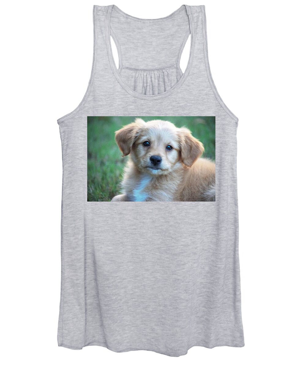 Puppy Women's Tank Top featuring the photograph Puppy Love by Mary Ann Artz