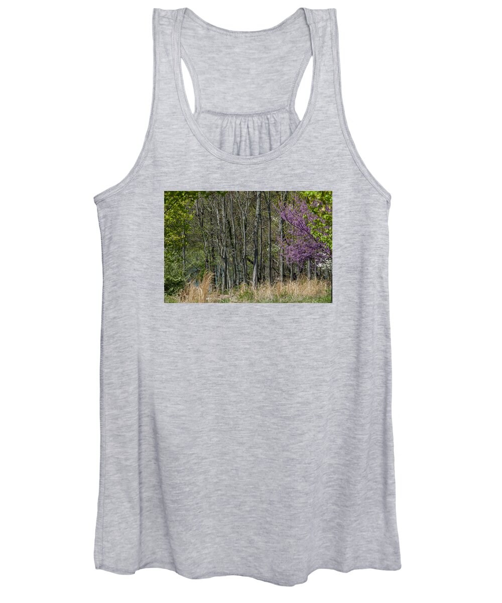 Bare Limbs Women's Tank Top featuring the photograph Purple and Green by Brian Green