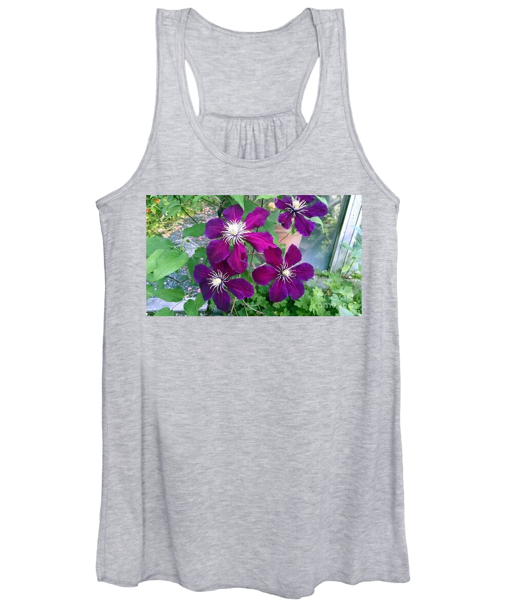 Floral Women's Tank Top featuring the photograph Purple flowers by Steven Wills