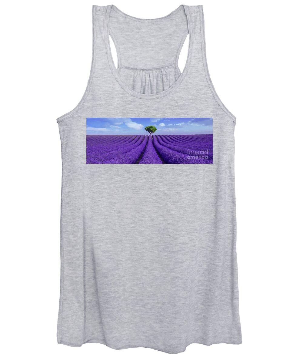 Valensole Women's Tank Top featuring the photograph Purple by Marco Crupi