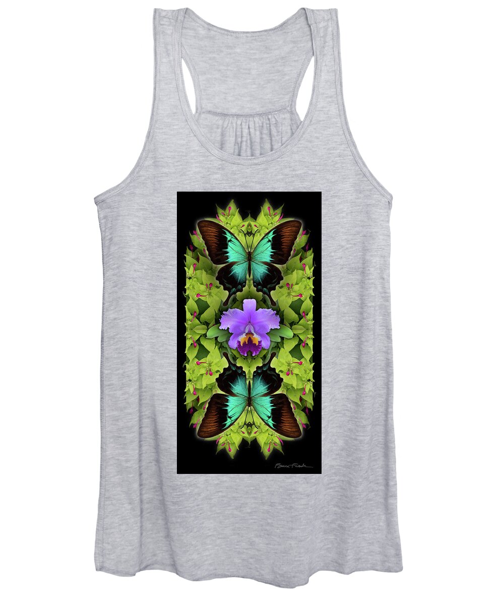 Botanical Women's Tank Top featuring the photograph Purple Orchid by Bruce Frank