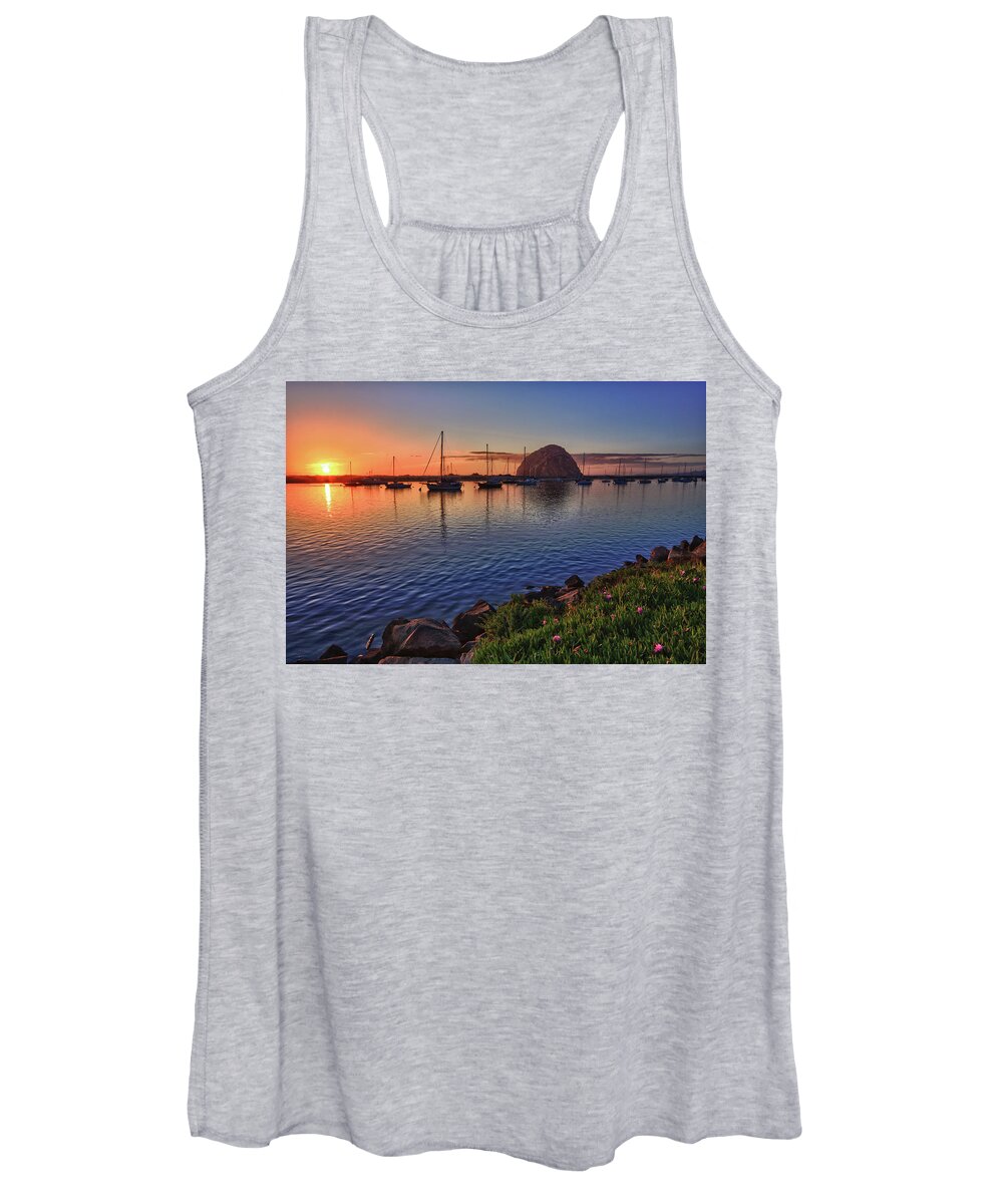 Morro Bay Women's Tank Top featuring the photograph Quite Sunset by Beth Sargent