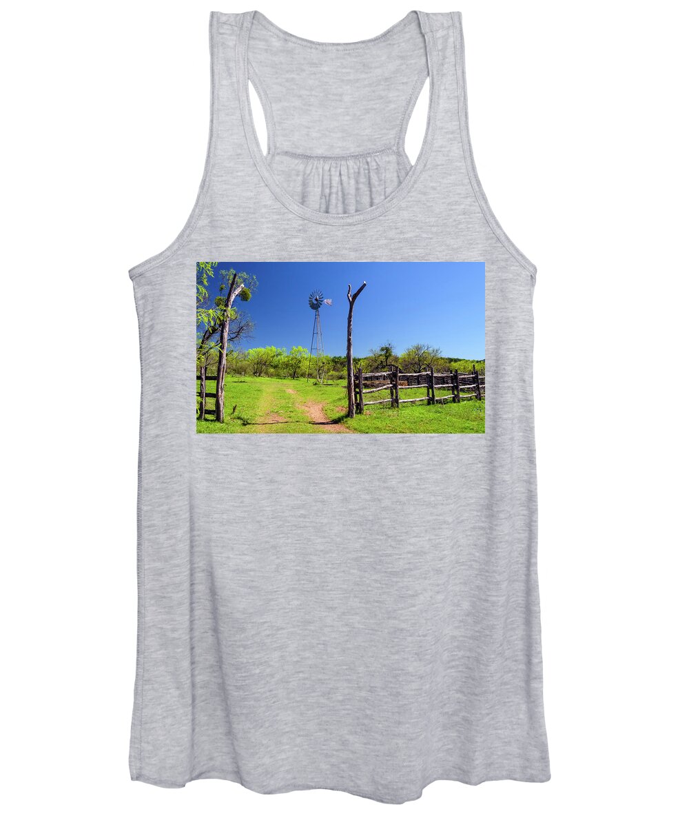 Click Gap Women's Tank Top featuring the photograph Ranch at Click Gap II by Greg Reed