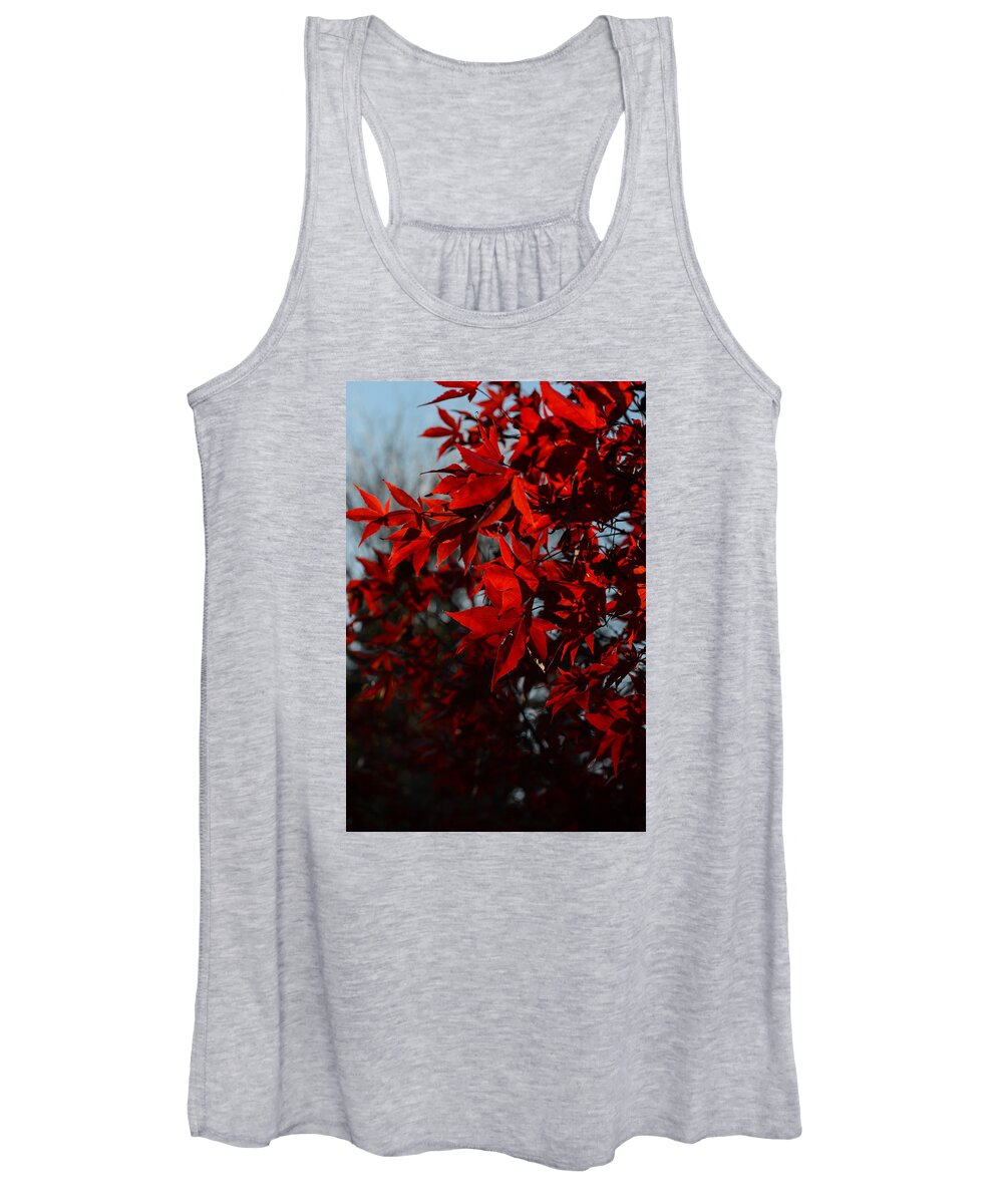 Art Women's Tank Top featuring the photograph Red Leaves 3 by Ronda Broatch