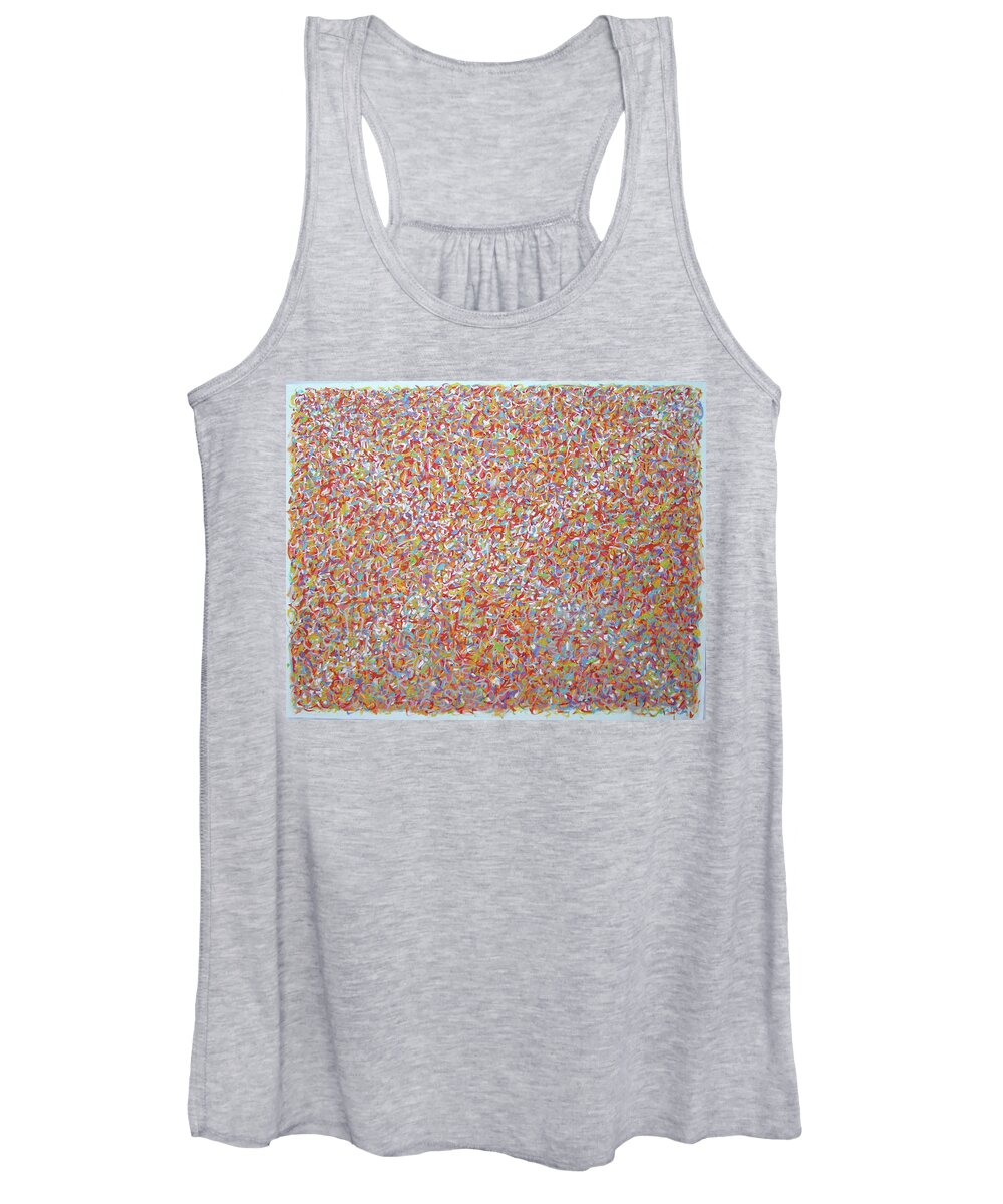 Abstract Women's Tank Top featuring the painting Red X by Stan Chraminski